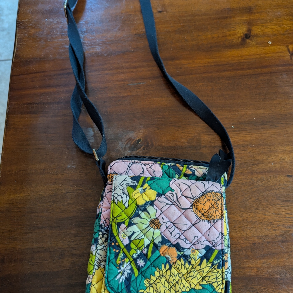 Vera Bradley Black Crossbody Bag with Quilted Design